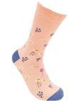 Ladies Floral Comfort Top Sock