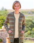 Eden Ladies Lambswool Fairisle Cardigan