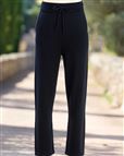 Merino Blend Ladies Knitted Navy Trousers