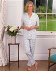 Georgia Short Sleeve Pure Cotton Ladies Pyjamas