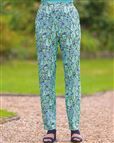 Antonia Floral Viscose Jersey Pull On Ladies Trousers