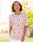 Eve Floral Short Sleeve Cotton Top