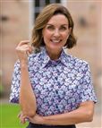 Patty Floral Short Sleeve Cotton Blouse