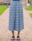 Geraldine Floral Soft Pleated Pure Cotton Skirt