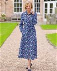 Brenda Long Sleeve Floral Cotton Shirt Dress