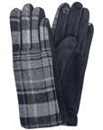 Ladies Tartan Check Print Gloves