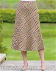 Ramsey Checked A Line Wool Blend Tweed Skirt