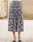 Elizabeth Floral Soft Pleated Cotton Mix Skirt