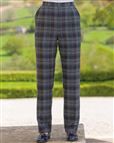 Dover Pull On Wool Blend Checked Trousers