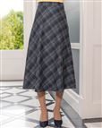Dover Wool Blend Lined Checked Tweed Skirt