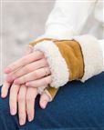 Fingerless Lambskin Gloves