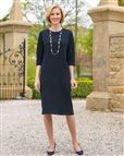 Yvette Wool Blend Pull On 3/4 Sleeve Dress