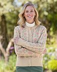 Melina Long Sleeved Floral Lambswool Cardigan