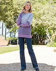 Edith Long Sleeved Striped Lambswool Jumper