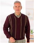Gabicci Mens Striped V Neck Jumper
