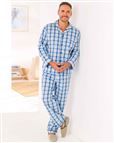 Mens Long Sleeve Checked Pyjamas