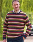 Brighton Striped Crew Neck Jumper Mens