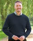 Isaac Sustainable Crew Neck Navy Sweater