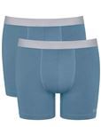 Mens Sloggi Boxer Shorts 2 Pair Pack - Blue