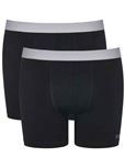 Mens Sloggi Boxer Shorts 2 Pair Pack - Black
