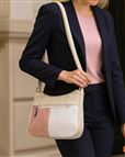 Luella Pink Zip Top Saddle Bag