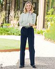 Bexley Checked Pure Cotton Long Sleeve Blouse