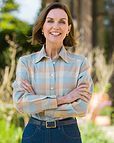 Aubrey Checked Pure Cotton Long Sleeve Blouse