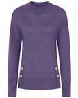 Ada Hyacinth Button Detail Turtle Neck Jumper
