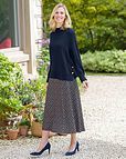 Ada Navy Button Detail Turtle Neck Jumper