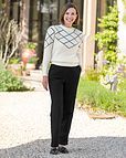Leah Patterned Roll Neck Jumper
