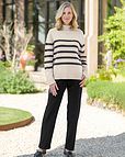 Isabel Striped Roll Neck Jumper