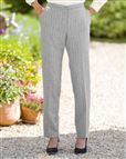 Hailey Pinstripe Wool Mix Tweed Trousers