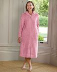 Gloria Pink Floral Fleece Dressing Gown