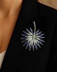 Elora Silver Effect Enamel Magnetic Brooch