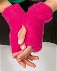 Madeline Pink Wool Mix Wrist warmers