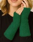 Madeline Green Wool Mix Wrist warmers