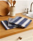 Woven Stripe Cotton Rich Tea Towel Set