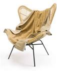 Reversible Cotton Mix Throw - Stone