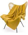 Cotton Rich Woven Throw - Mustard