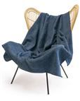 Cotton Rich Woven Throw - Marine
