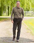 Pure Cotton Jersey Long Sleeved Bark Polo Top