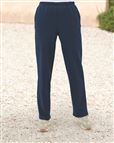 Ladies Cotton Mix Navy Pull On Leisure Trousers