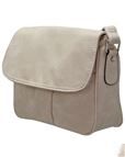 Nola Half Flap Soft Faux Leather Handbag