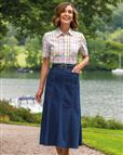 Riley Blouse and Denim Skirt Two Piece Outfit