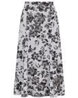 TIGI WINTERBLOOM Collection Grey Leaf Print Skirt