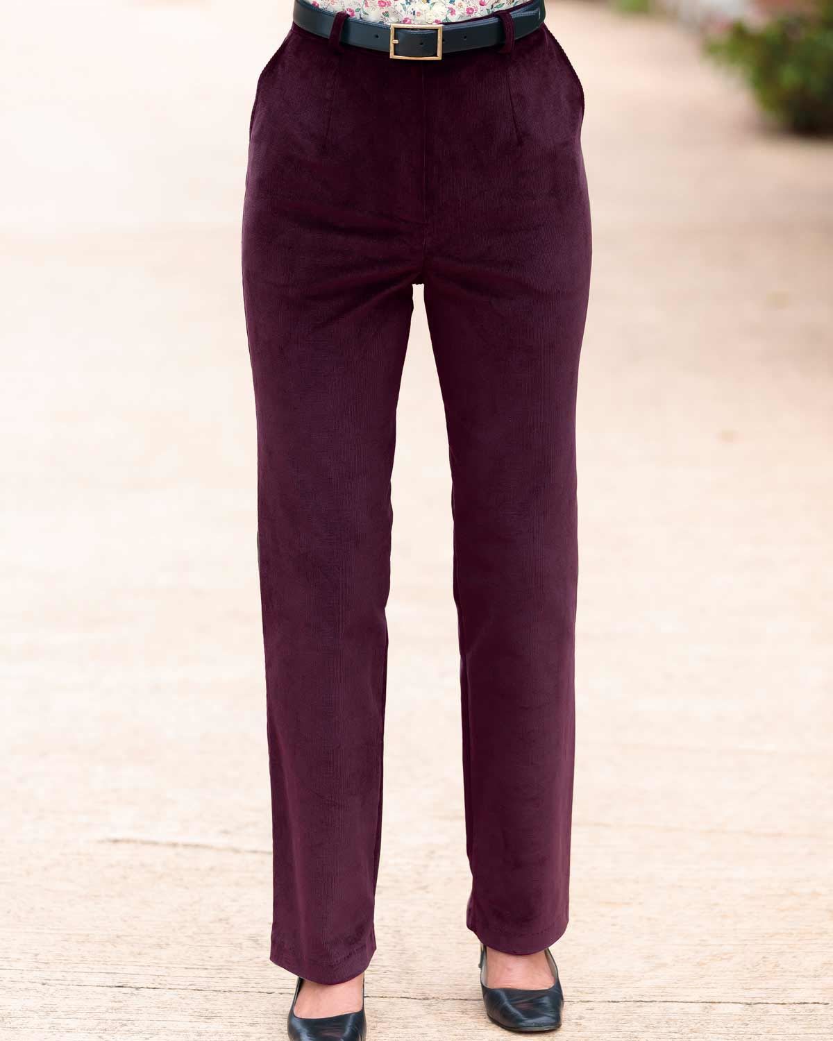 Share 71+ burgundy corduroy trousers womens - in.cdgdbentre