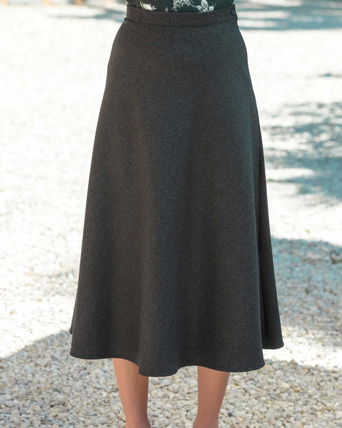 Grey flannel skirt clearance uk