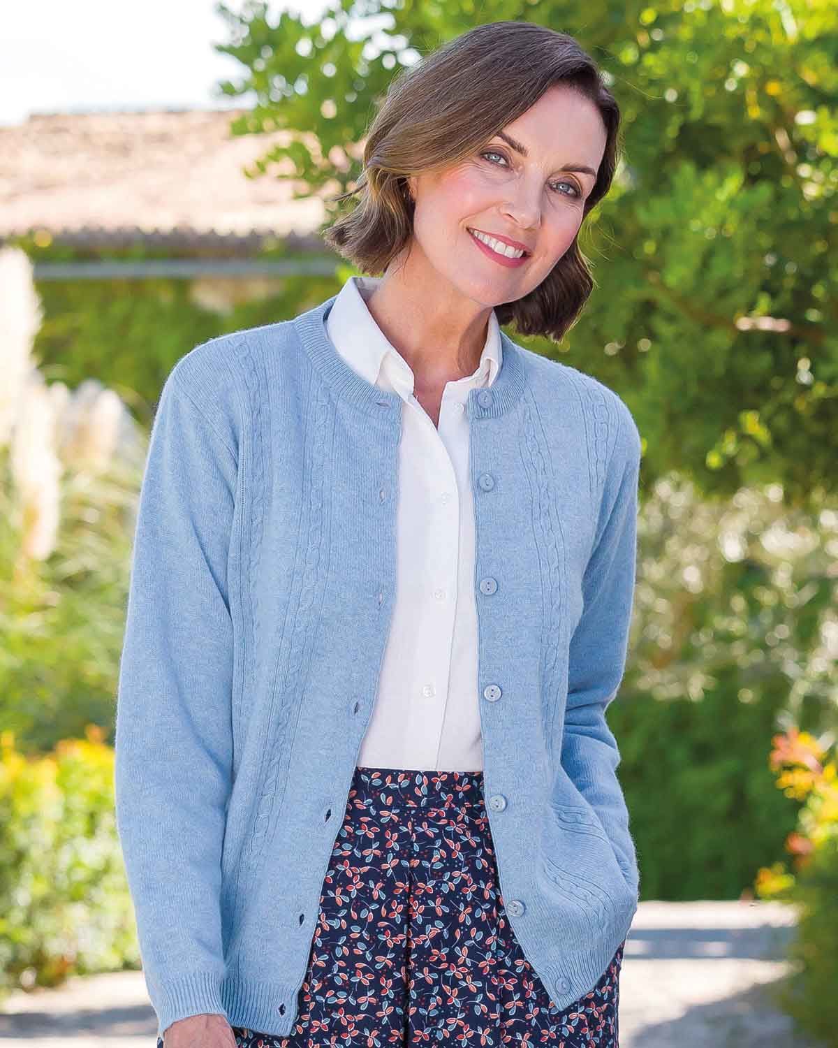 Lambswool Cable Cardigan Available in 13 Colours