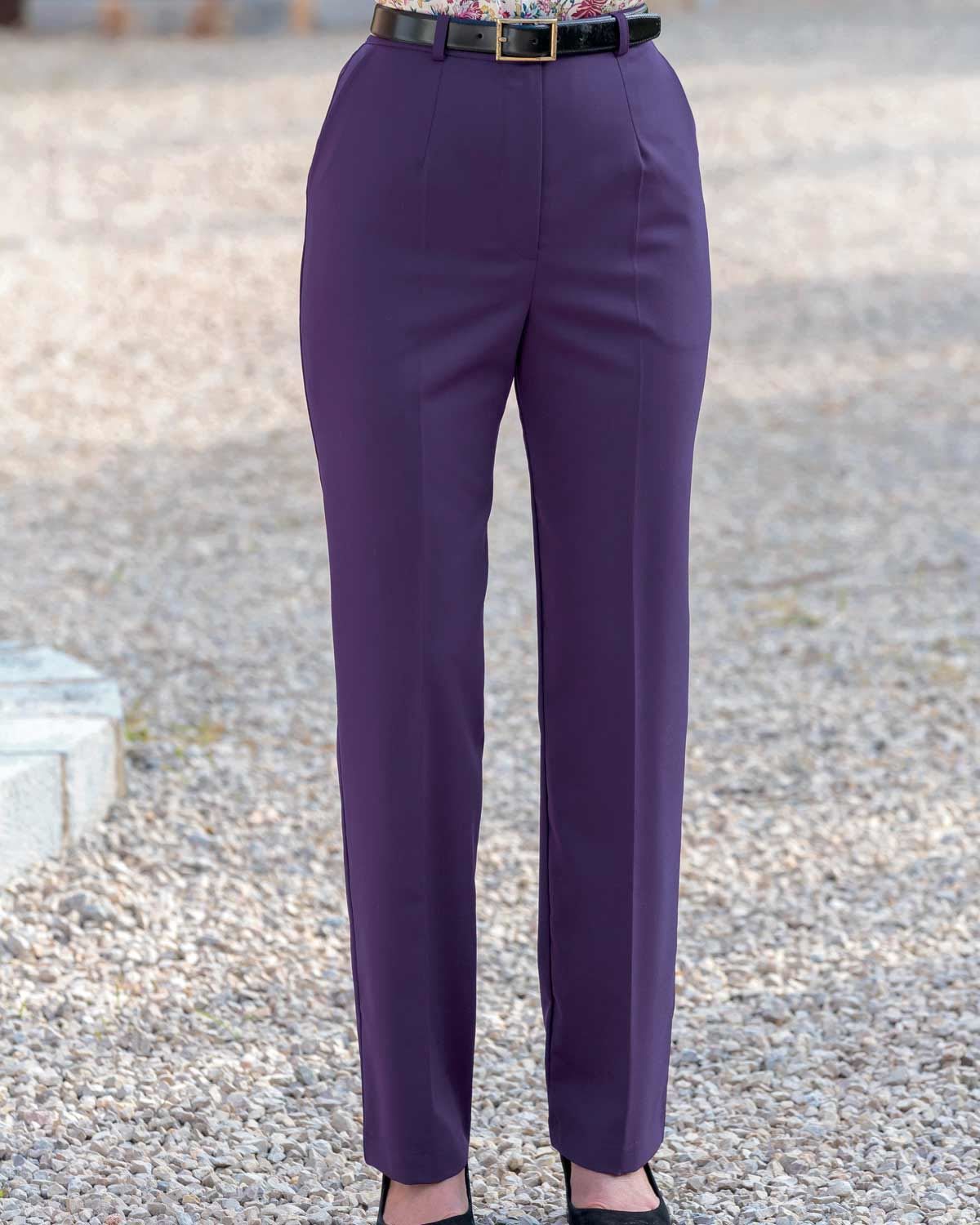 Ladies Purple Straight Leg Sandown Trousers