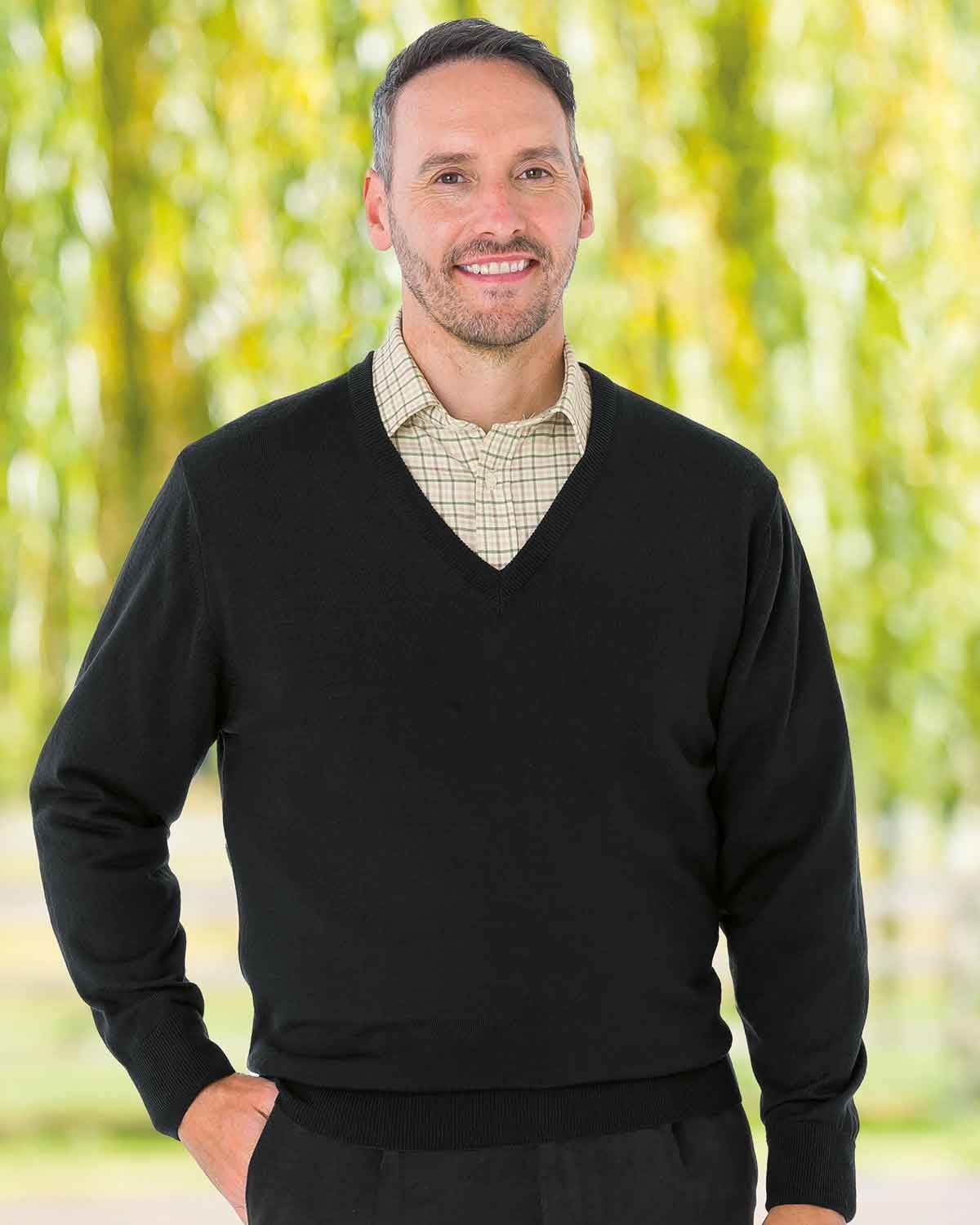 Mens Merino V Neck Jumper, Mens Merino Wool Jumpers